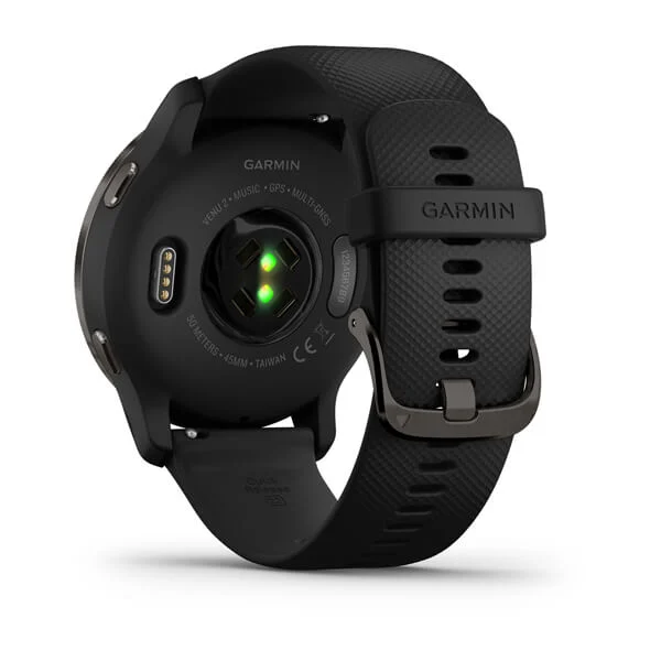 010-02430-71 GARMIN | Venu 2 - Slate St Steel Bezel Black Smart Watch - Image 4