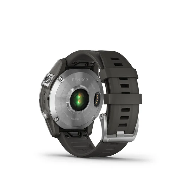 010-02540-05 GARMIN | Fenix 7 Silver With Graphite Band GPS Watch (Unisex) - Image 4