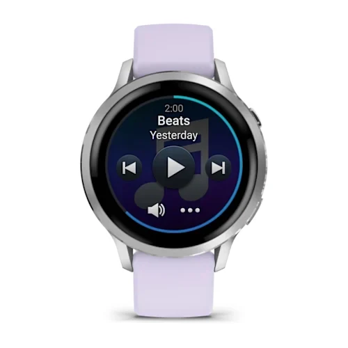 Garmin Venu 4 41MM Silver with Periwinkle Silicone Band Smart Watch - Image 5