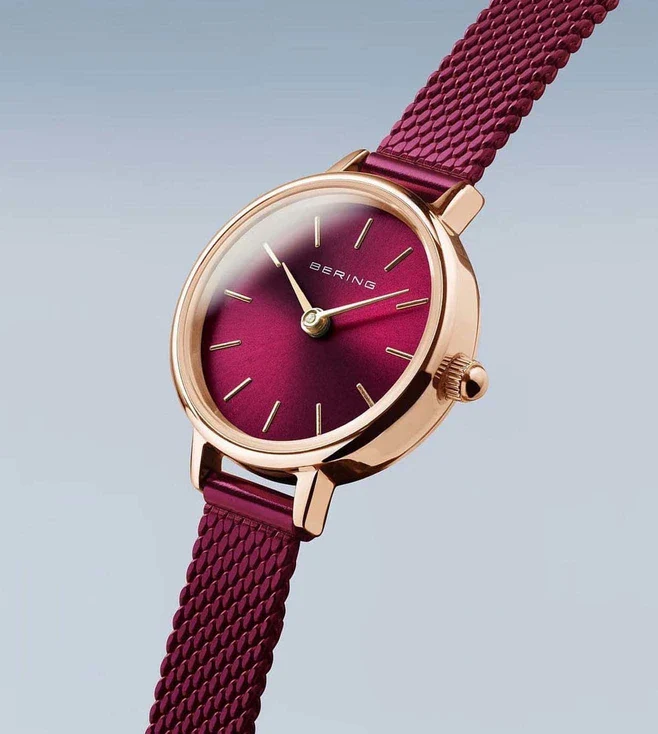 11022-969 BERING | Round Purple Dial Classic Watch (Women) - Image 4