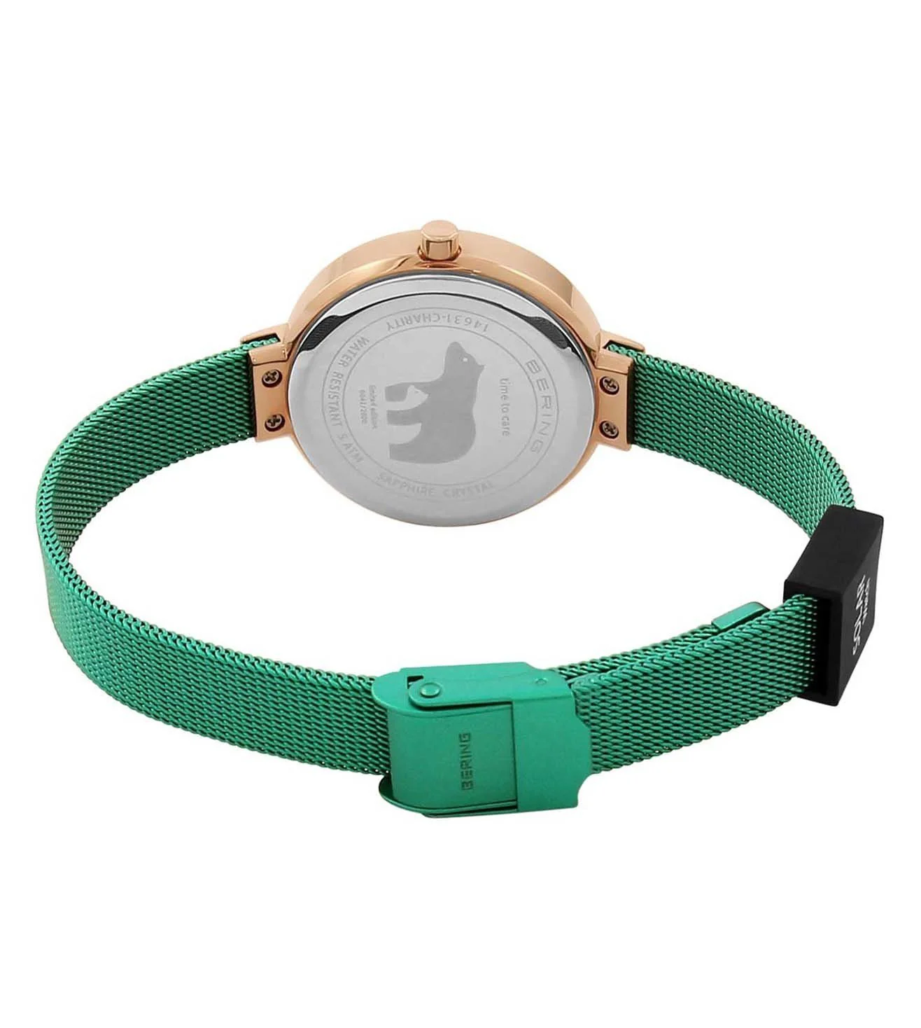 14631-Charity Bering | Green Dial Solar Watch for Women - Image 3