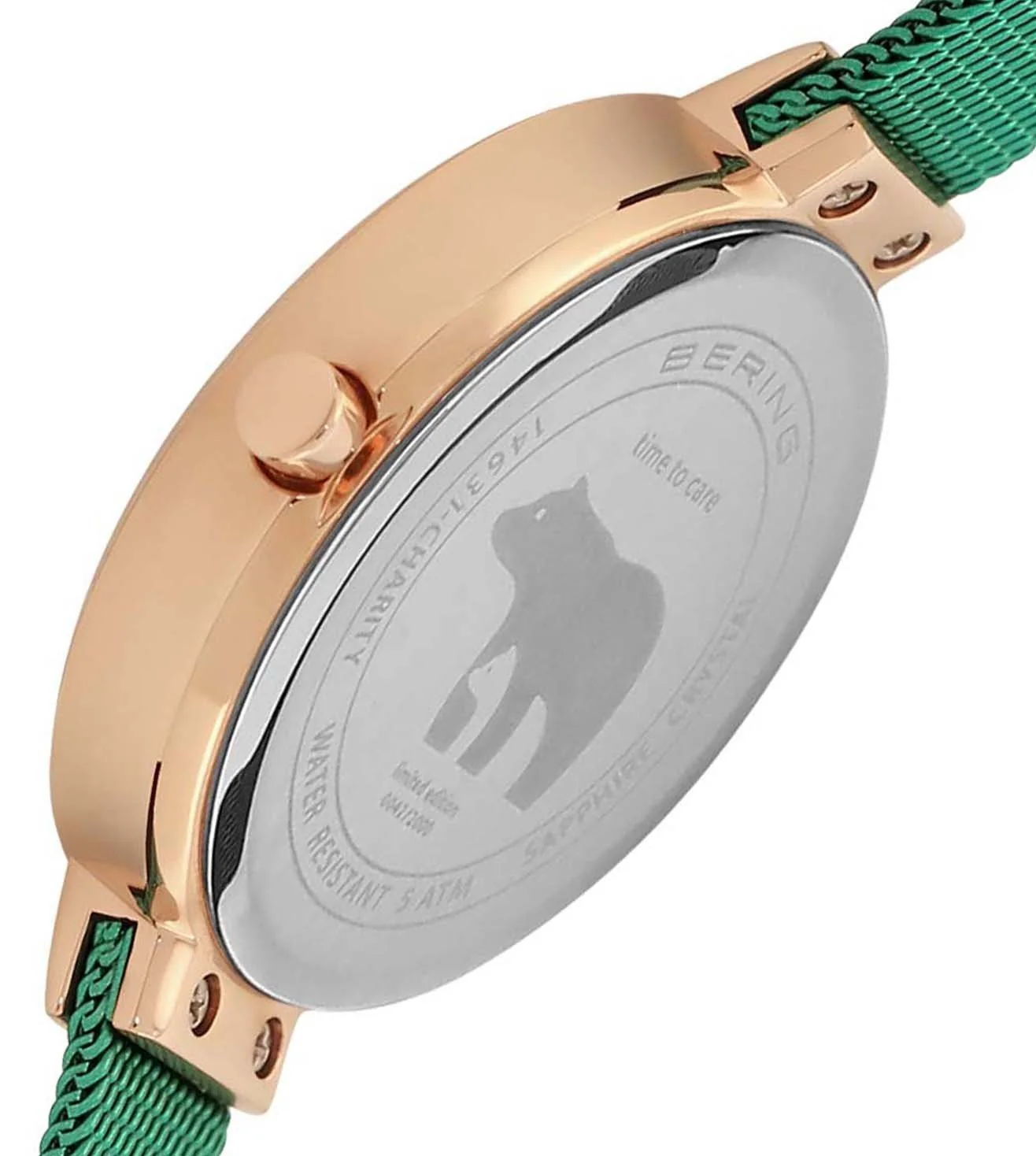 14631-Charity Bering | Green Dial Solar Watch for Women - Image 4