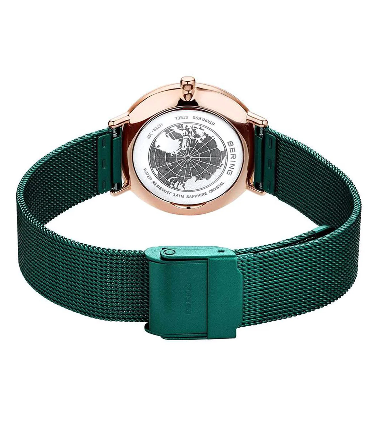 15729-868 Bering | Green Dial Ultra Slim Analog Watch for Women - Image 2