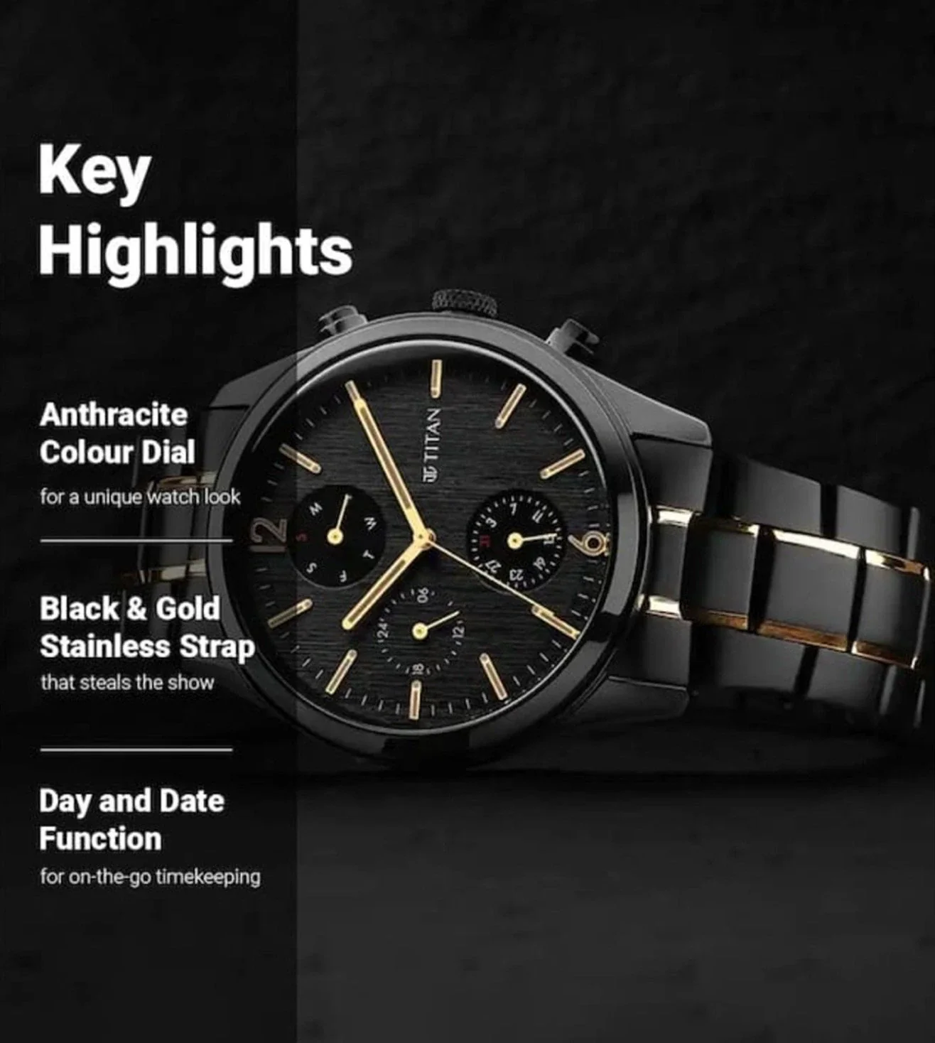 NT1805KM03 | TITAN Chronograph Watch for Men - Image 6