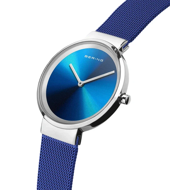 19031-307 Bering | Round Blue Dial Classic Watch (Women) - Image 3