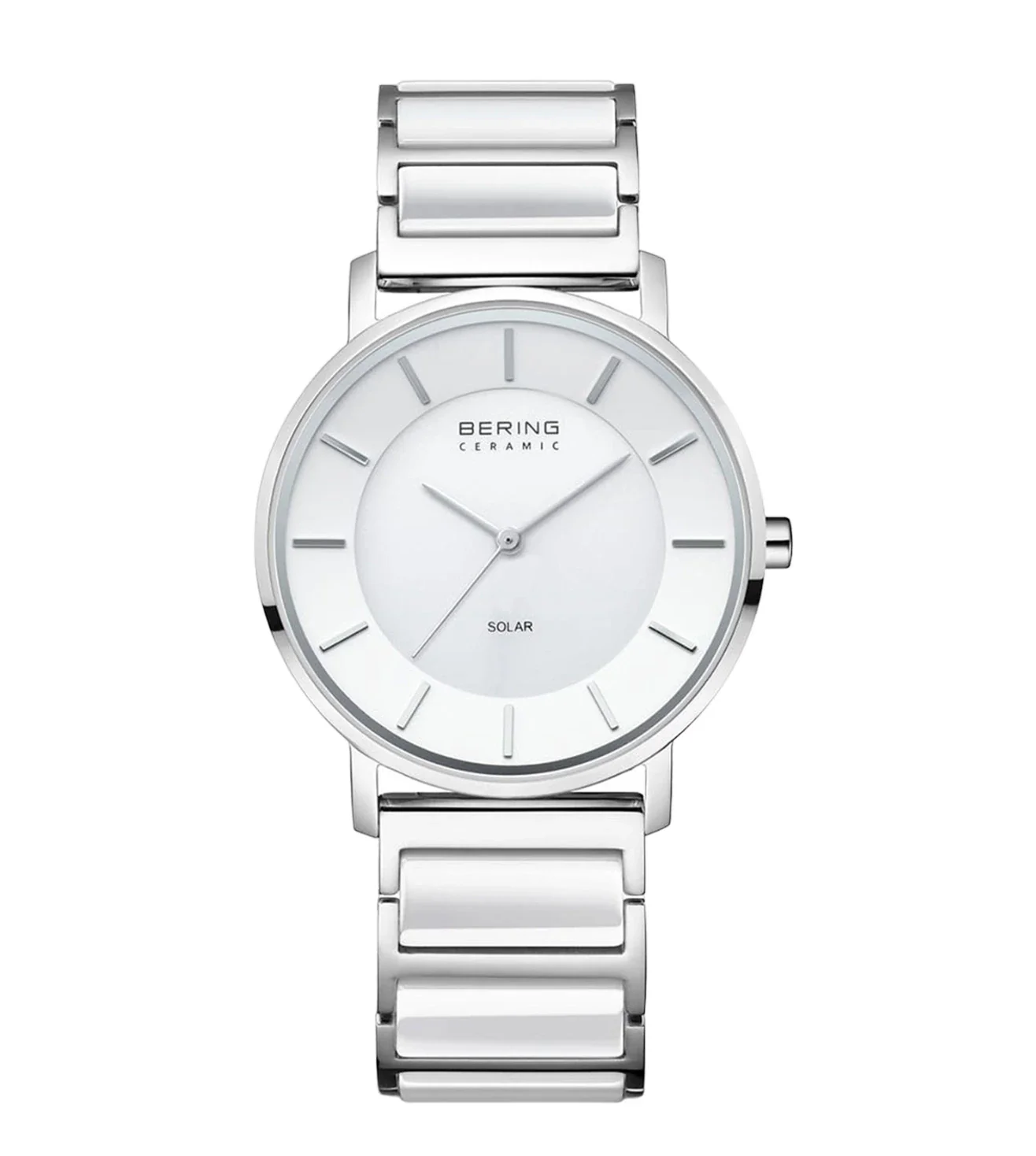 19535-754 Bering | White Round Dial Solar Watch for Women