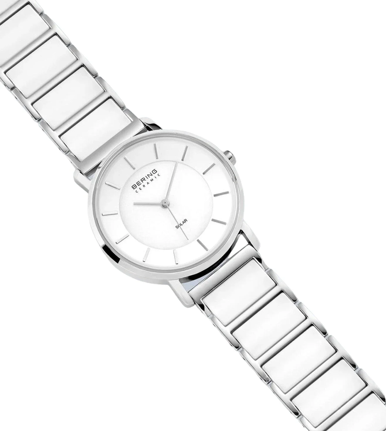 19535-754 Bering | White Round Dial Solar Watch for Women - Image 2