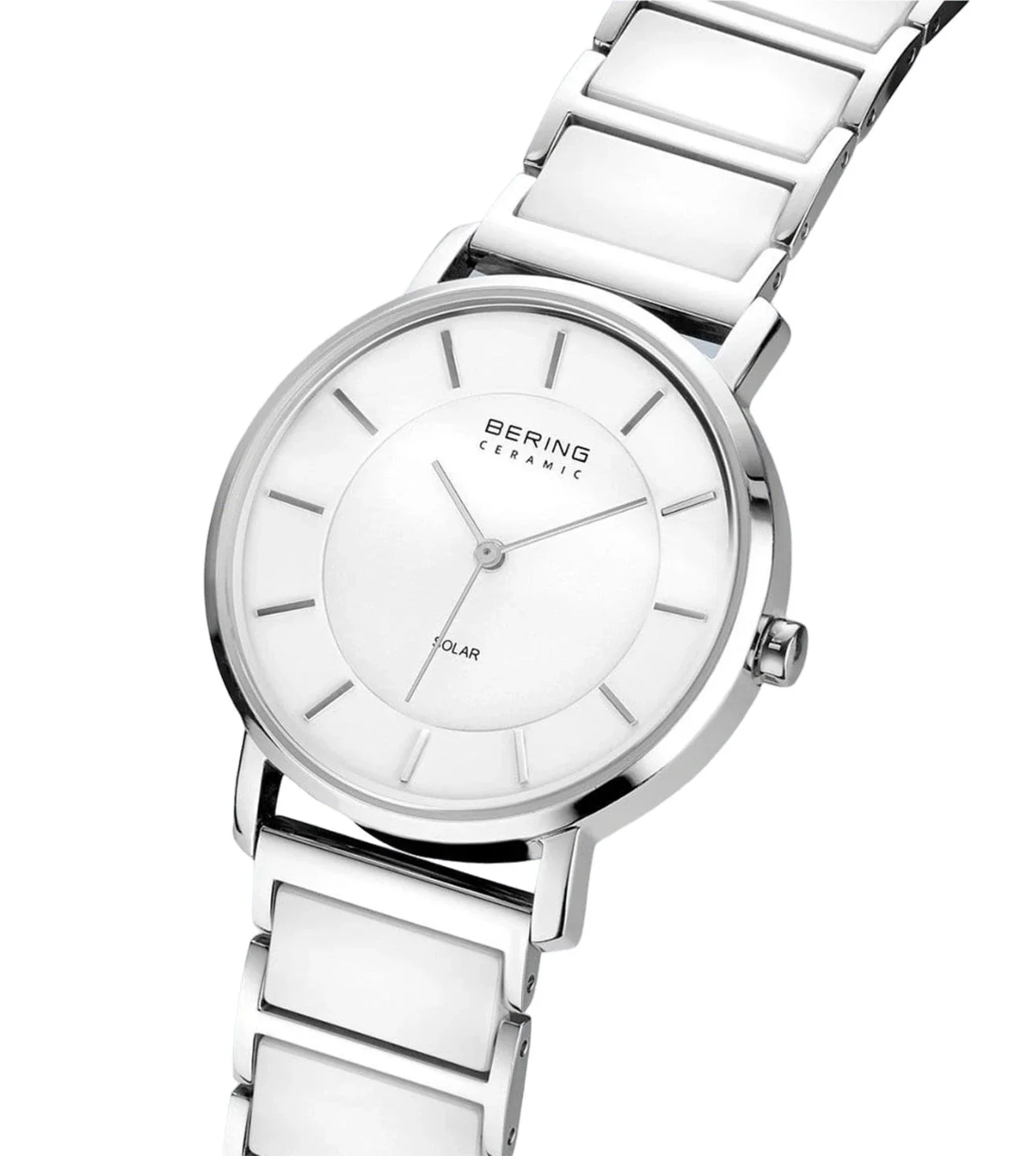 19535-754 Bering | White Round Dial Solar Watch for Women - Image 3