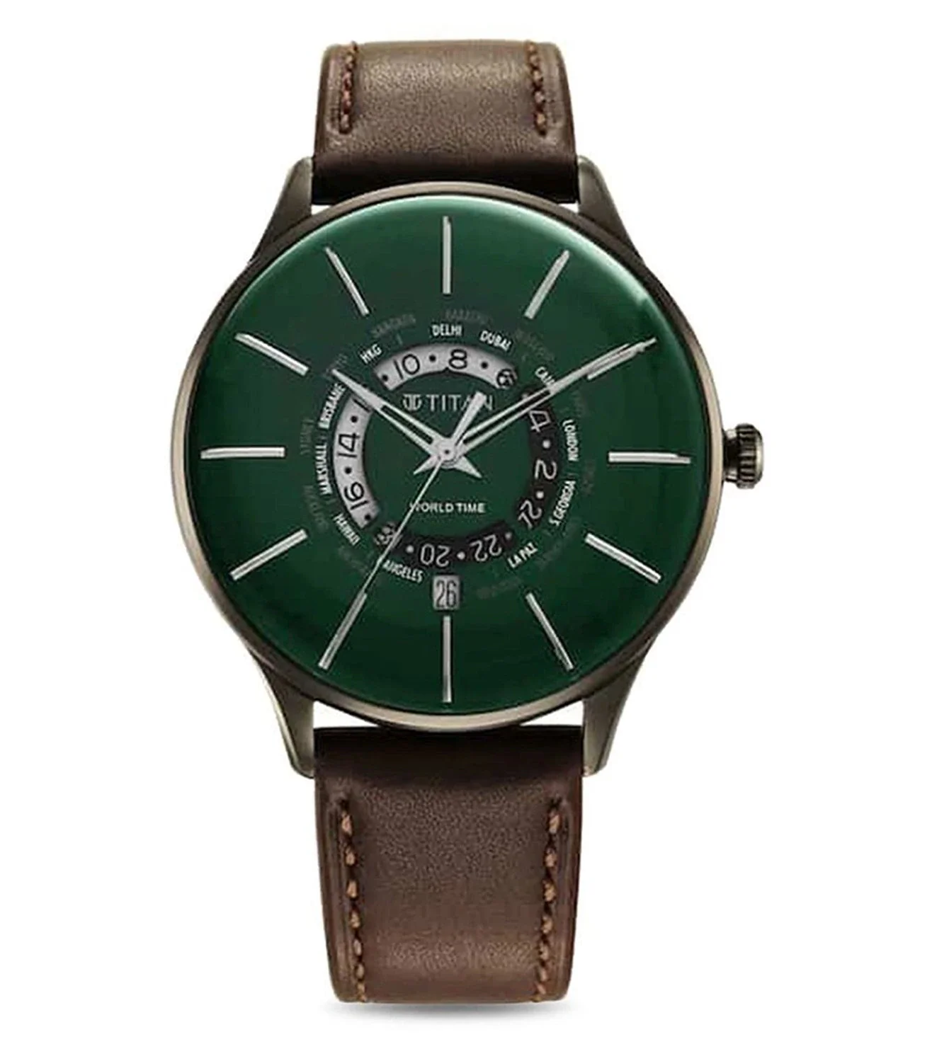 NT90145QL01 | TITAN World Time Analog Watch for Men