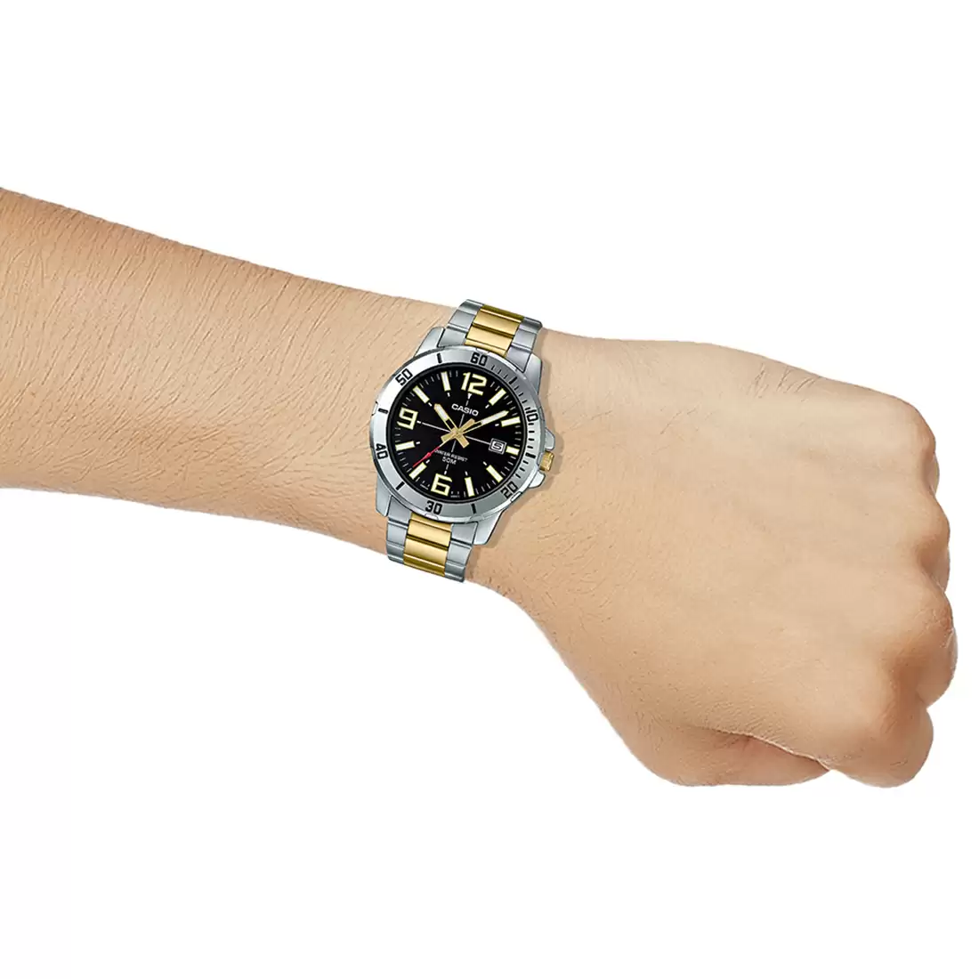 A1735 Casio ENTICER MEN MTP-VD01D-1E2VUDF Black Dial Analog Watch - Image 5