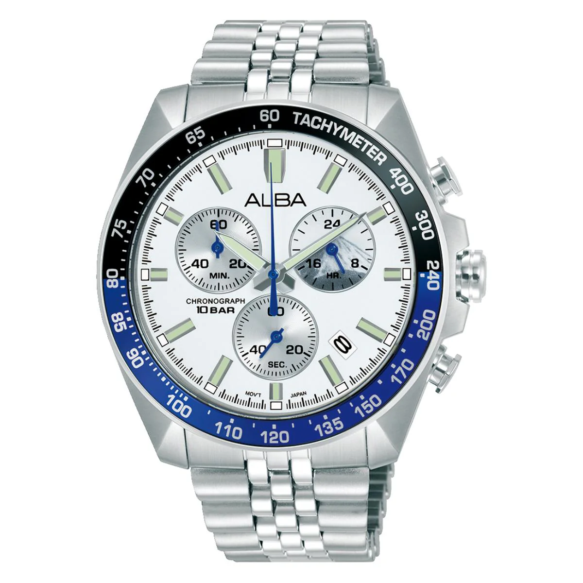 ALBA Arctic Blue Dial Analog Chronograph Watch For Men AX7029X1