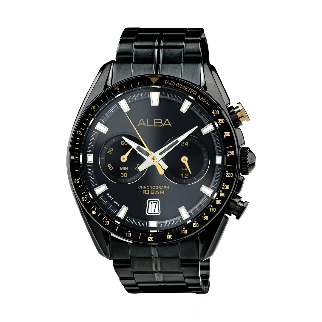 ALBA Black Dial Chronograph Men's Watch A4B013X1