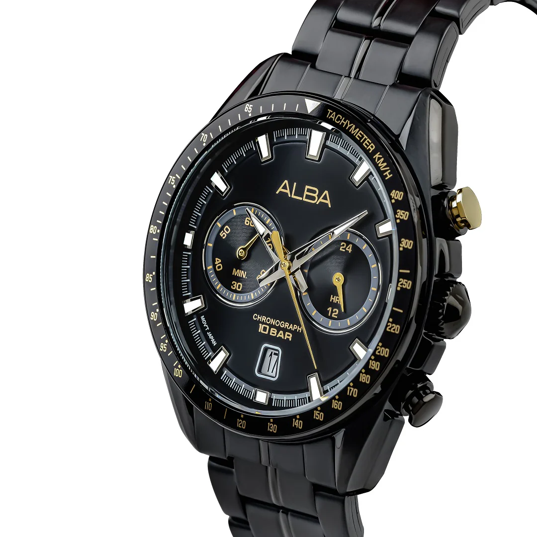 ALBA Black Dial Chronograph Men's Watch A4B013X1 - Image 2