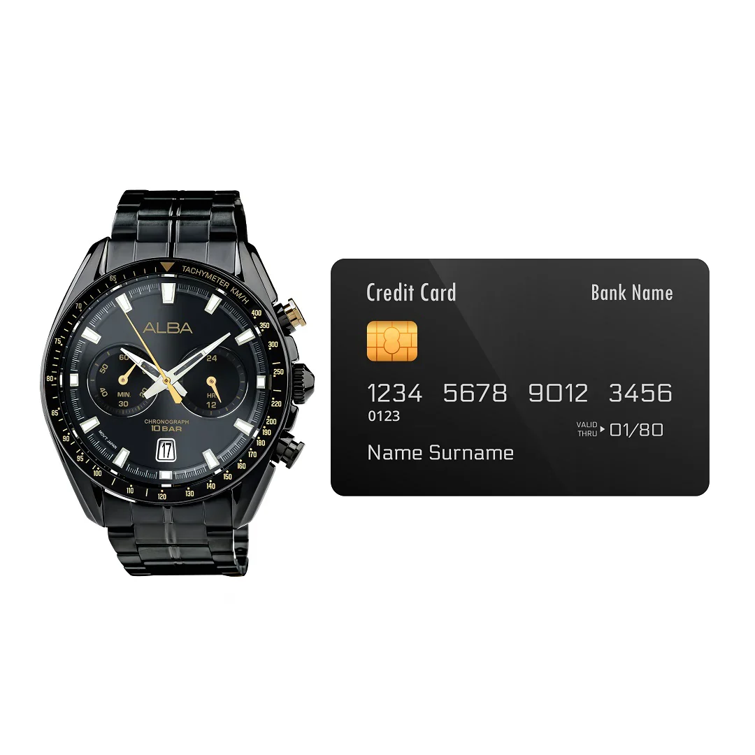 ALBA Black Dial Chronograph Men's Watch A4B013X1 - Image 5