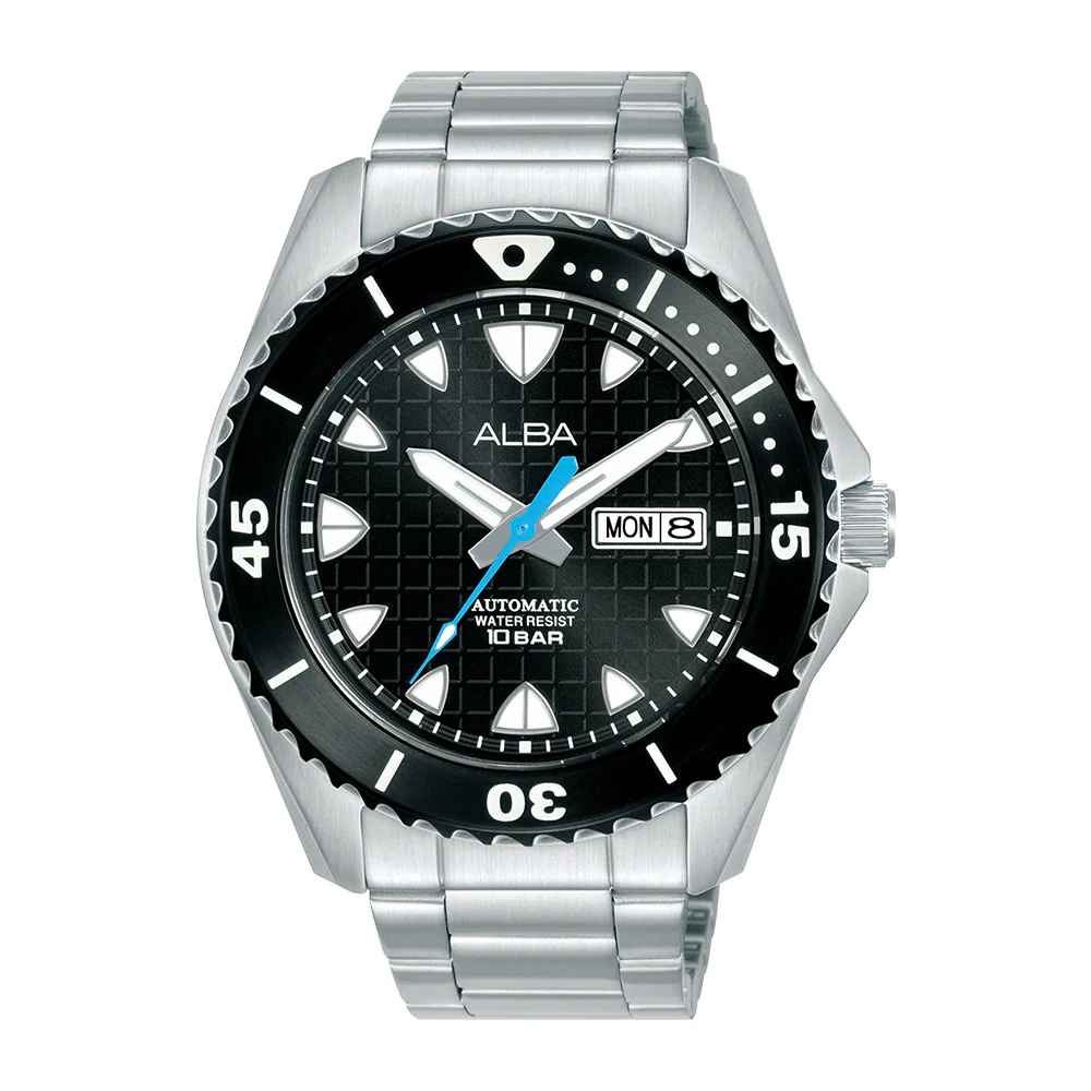 ALBA Mechanical Black patterned dial Automatic Men's Watch - AL4573X1