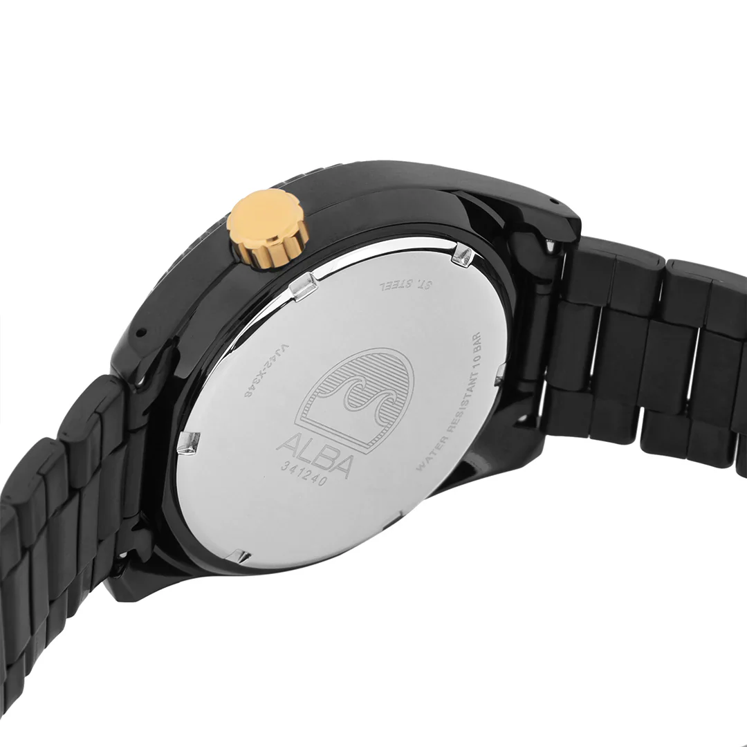 ALBA Black Surf Dial Water Resistant Men's Watch - AS9R63X1 - Image 4