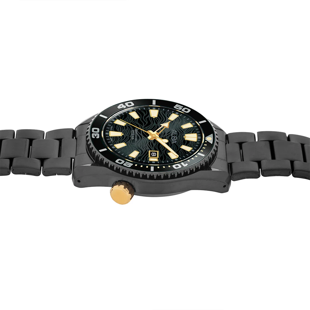 ALBA Black Surf Dial Water Resistant Men's Watch - AS9R63X1 - Image 6