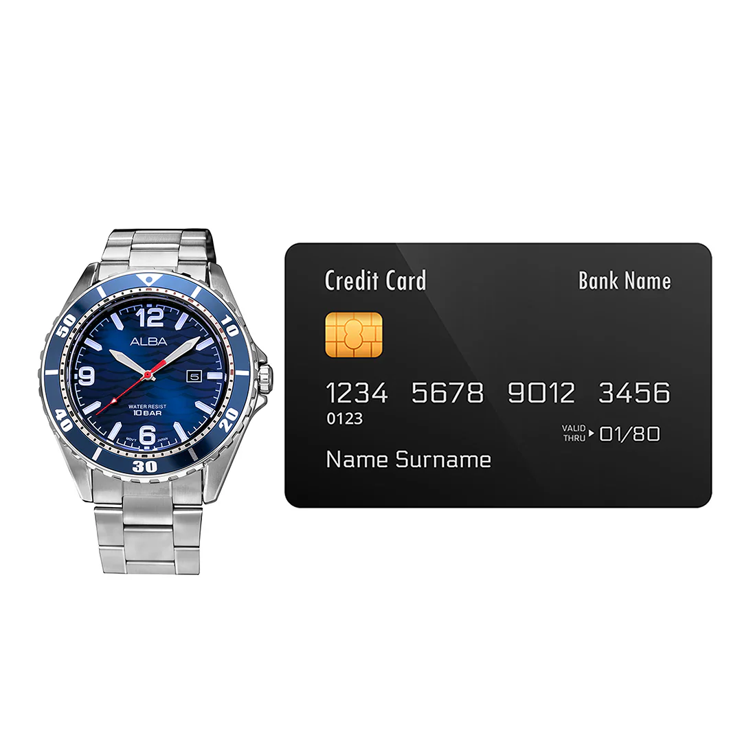 ALBA Blue Ripple Patterned Dial Men's Watch - AG8N47X1 - Image 5