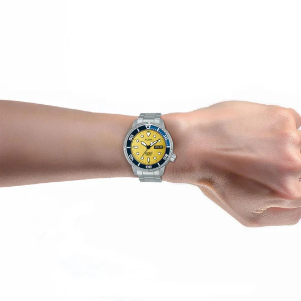 ALBA Canary Yellow Dial Automatic With Extra Strap Men's Watch AL4773X2 - Image 5