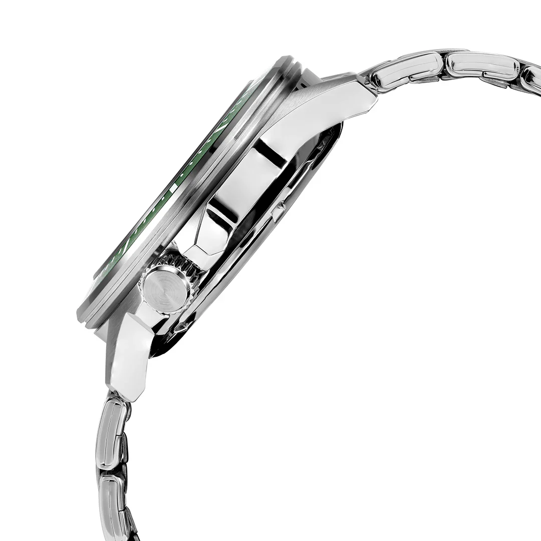 ALBA Cream & Green Dial Automatic Men Watch AL4719X1 - Image 3