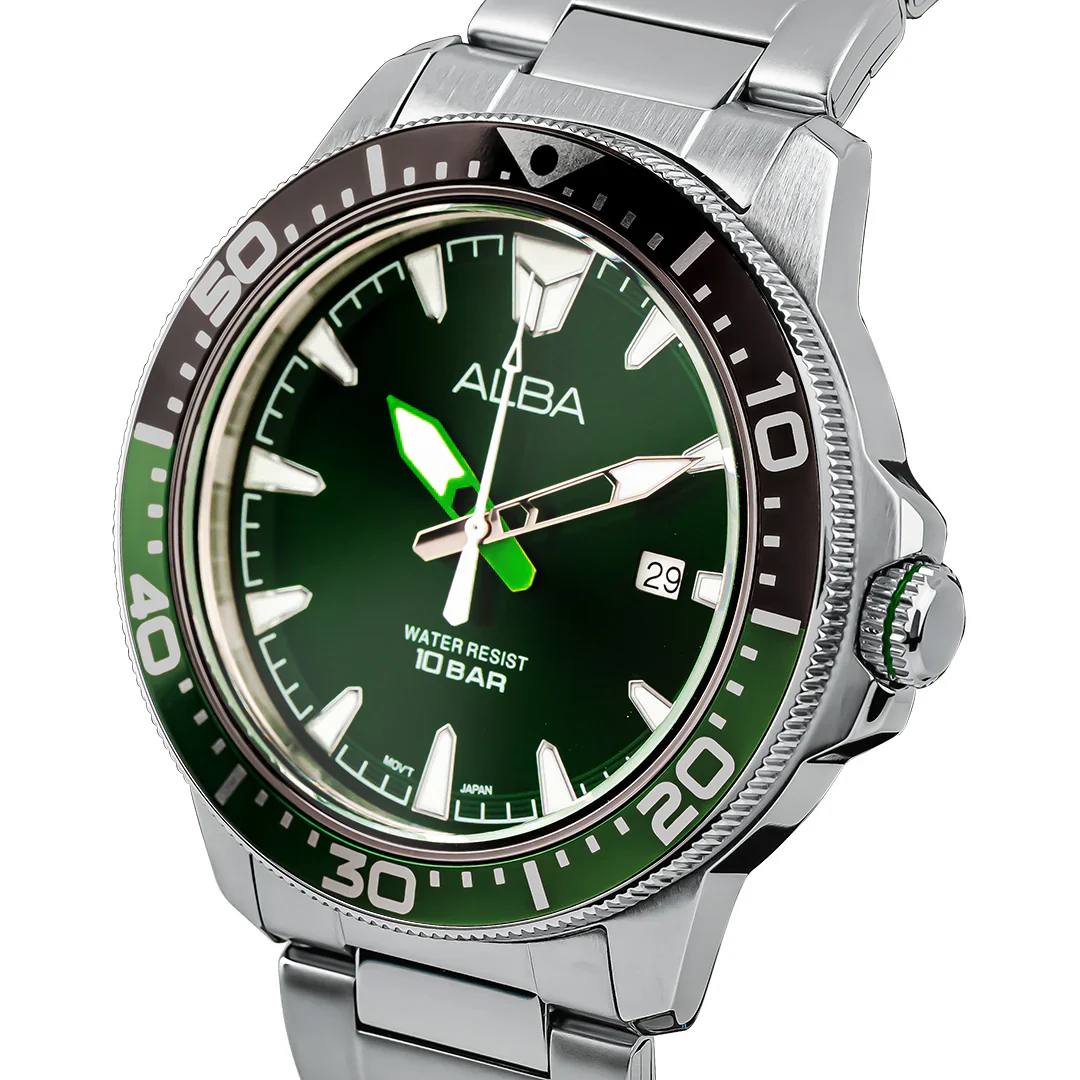 ALBA Dark Green Dial Quartz Analog Men's Watch - AS9T93X1 - Image 2