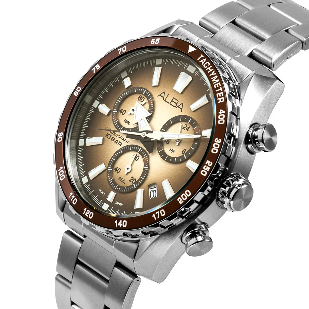 ALBA Golden Beige Dial Chronograph Men's Watch AX7009X1 - Image 2