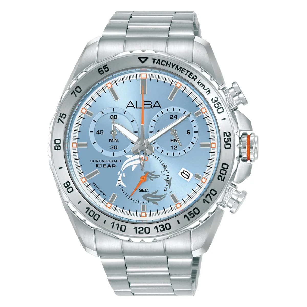 ALBA Light Blue Dial Analog Chronograph Watch For Men AX7019X1
