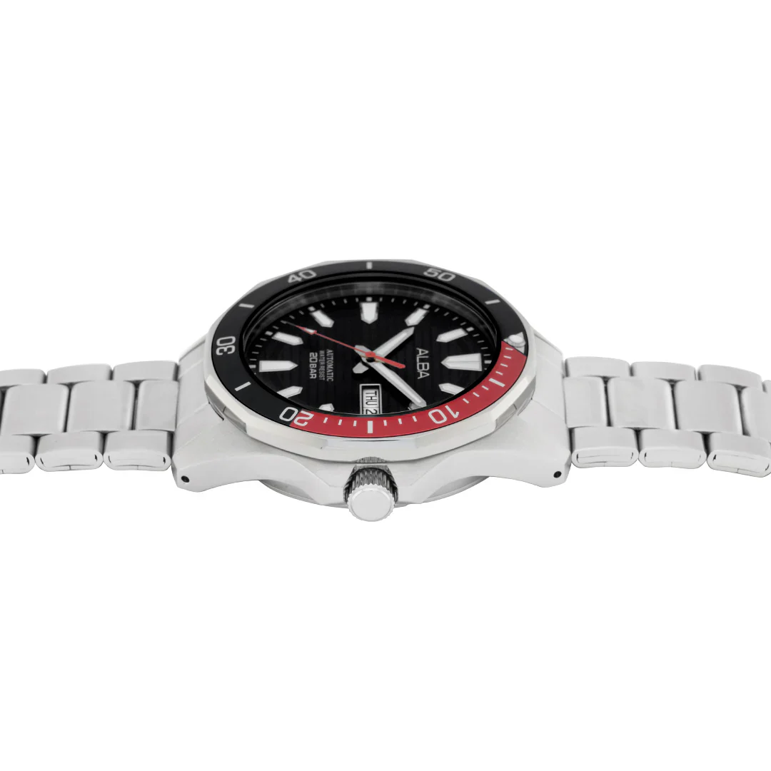 ALBA Noir Dial With Rotating Bezel Automatic Men's Watch - AL4457X1 - Image 6