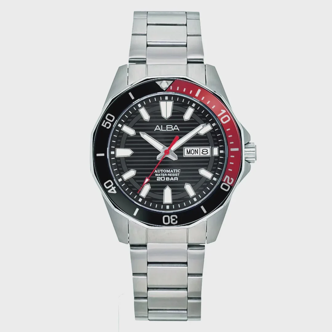 ALBA Noir Dial With Rotating Bezel Automatic Men's Watch - AL4457X1 - Image 7