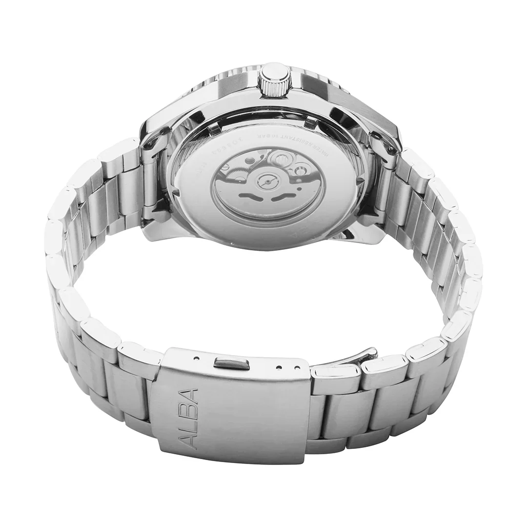 ALBA Orange Patterned Dial Automatic Men Watch AL4581X1 - Image 4