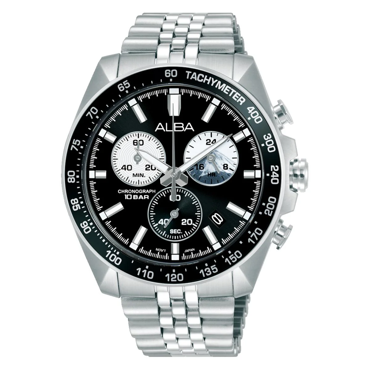 ALBA Panda Sport Black Dial Chronograph Men's Watch AX7025X1