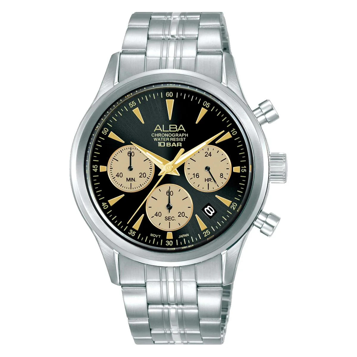 ALBA Prestige Quartz Black Dial Analog Chronograph Men's Watch AT3K47X1