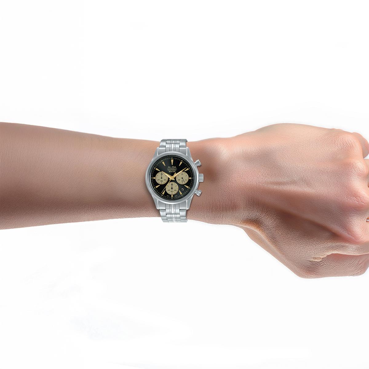 ALBA Prestige Quartz Black Dial Analog Chronograph Men's Watch AT3K47X1 - Image 3
