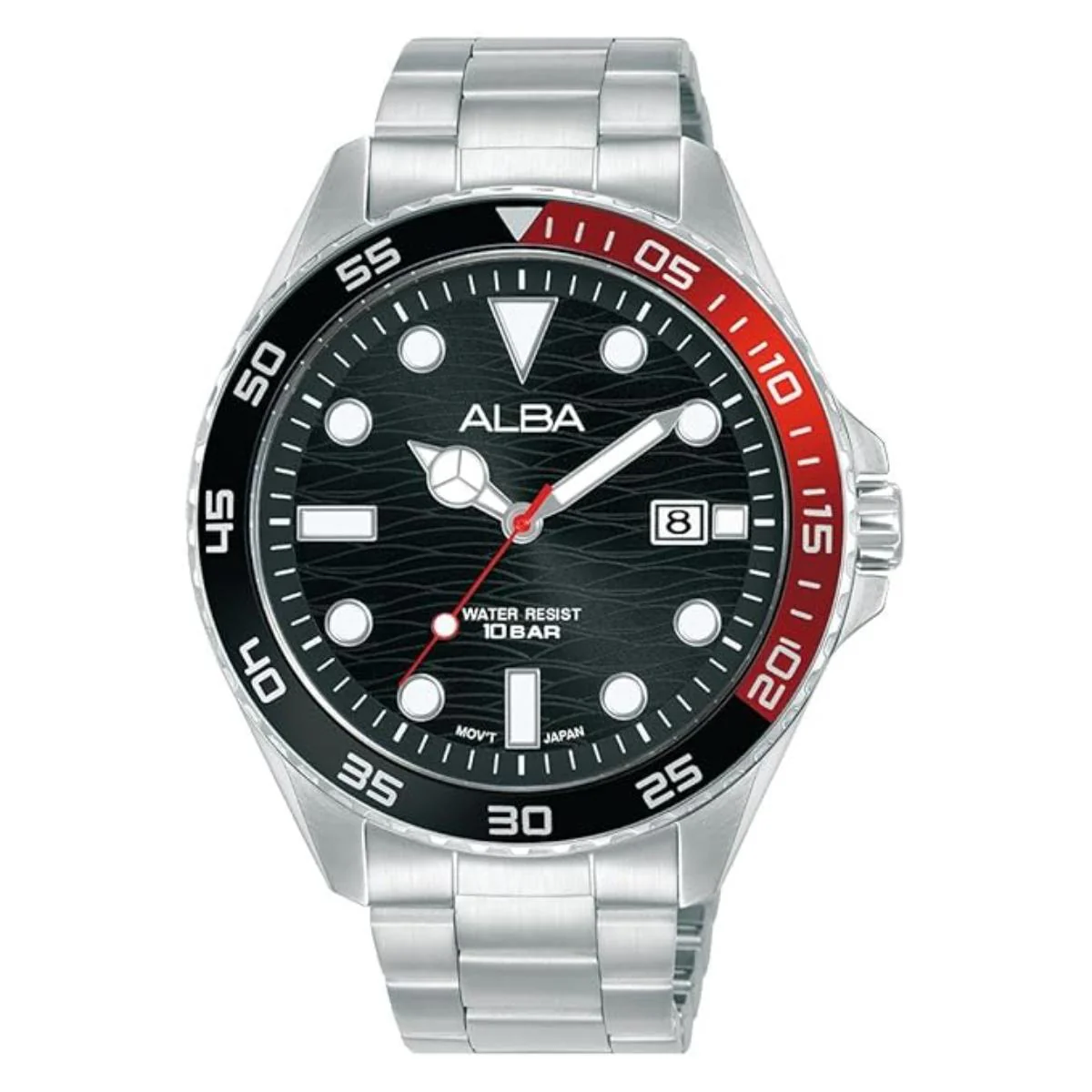 ALBA Quartz Black Dial Analog Stainless Steel Men's Watch AS9V55X1