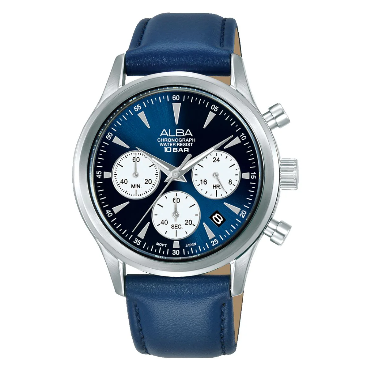 ALBA Quartz Blue Blaze Dial Analog Chronograph Men's Watch AT3K57X1