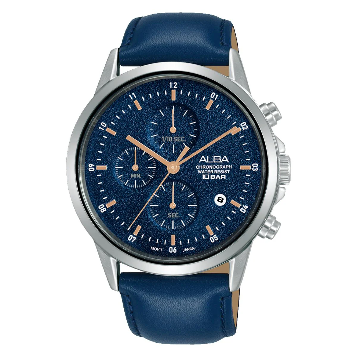 ALBA Quartz Blue Dial Analog chronograph Watch For Men AM3867X1
