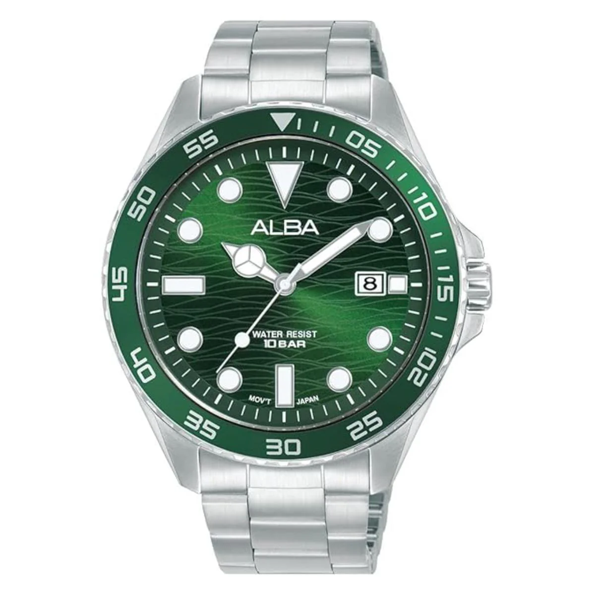 ALBA Quartz Green Dial Analog Stainless Steel Men's Watch AS9V59X1