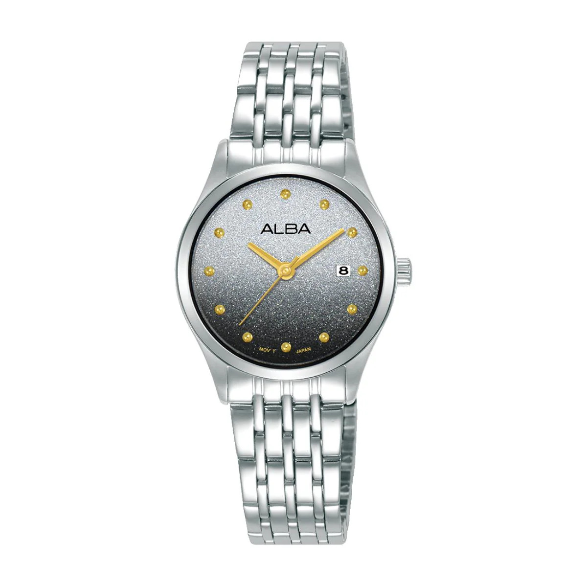 ALBA Quartz Grey Dial Analog Stainless Steel Women's Watch AH7EZ1X1