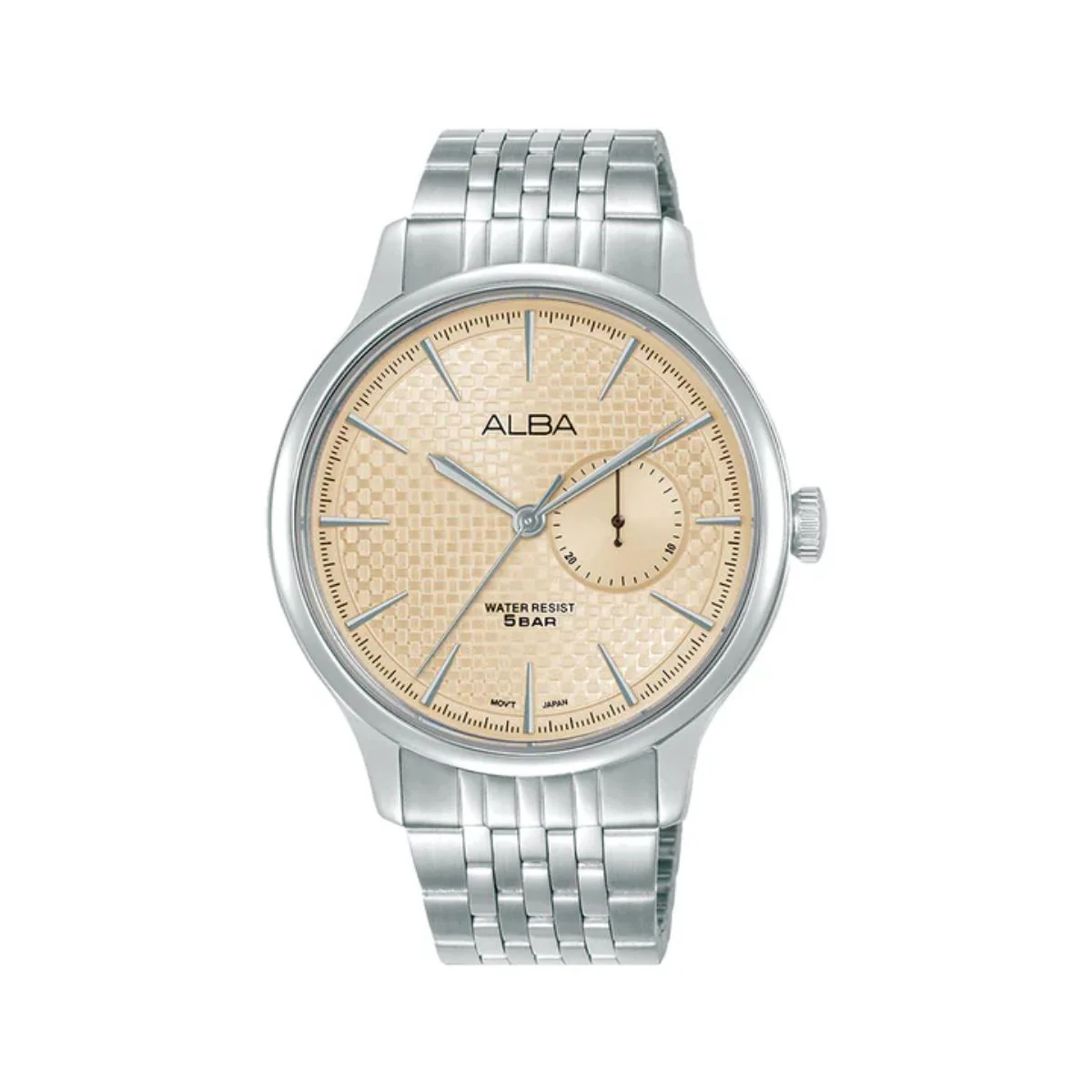 ALBA Quartz Ivory Dial Analog Stainless Steel Men's Watch A5B009X1