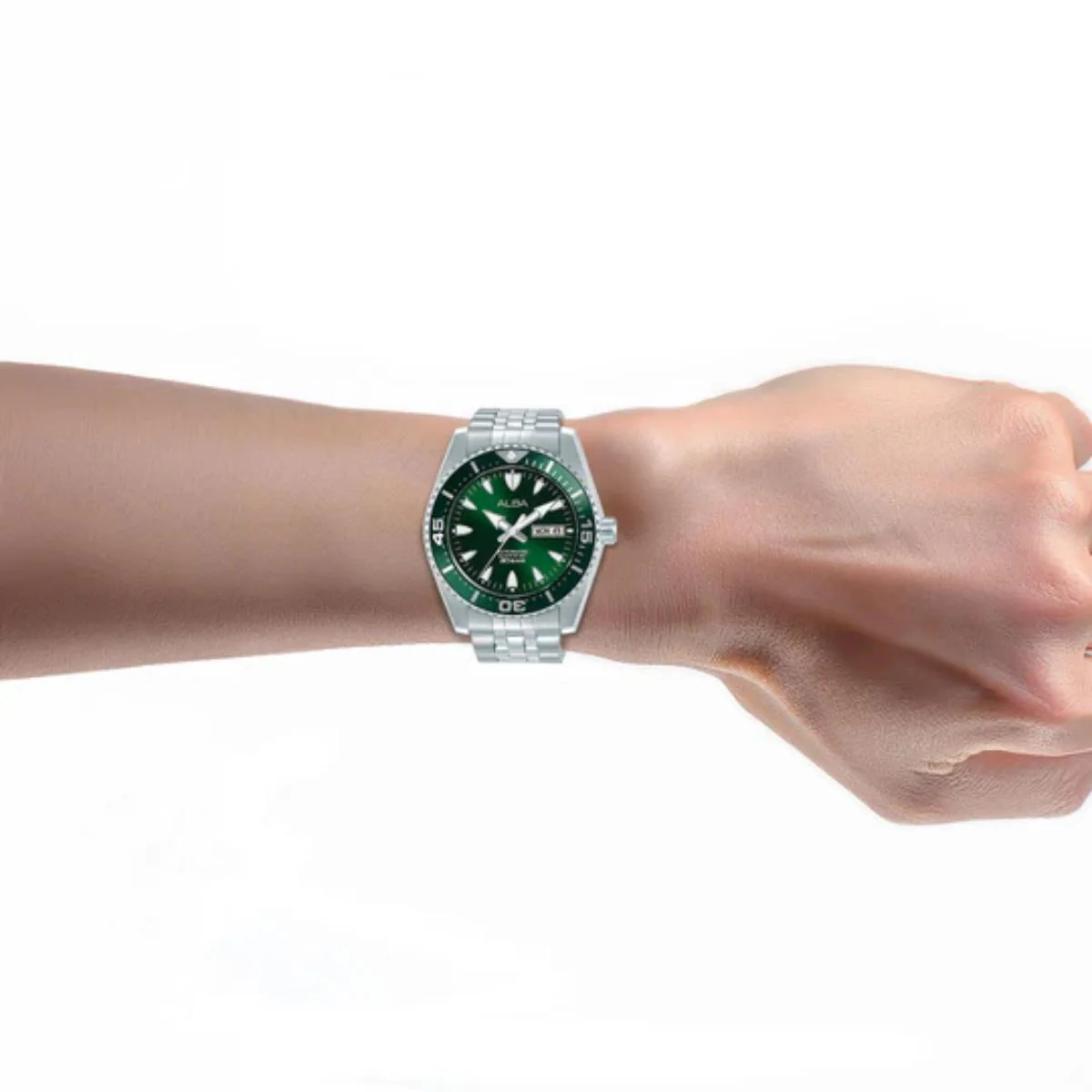 ALBA Sunburst Green Dial Analog Automatic Watch For Men AL4767X1 - Image 4