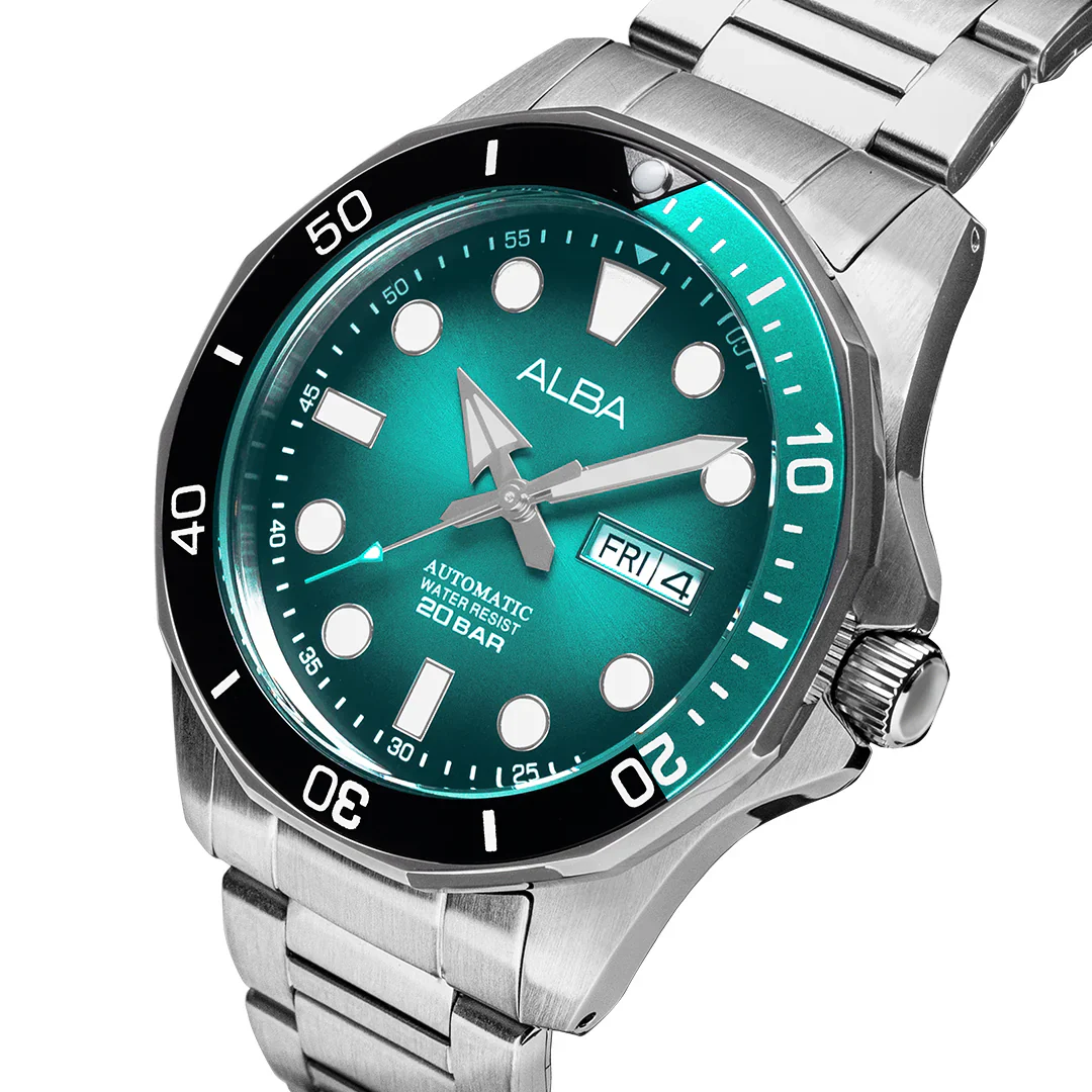 ALBA Turquoise Black Gradation Dial Automatic Men Watch AL4545X1 - Image 2