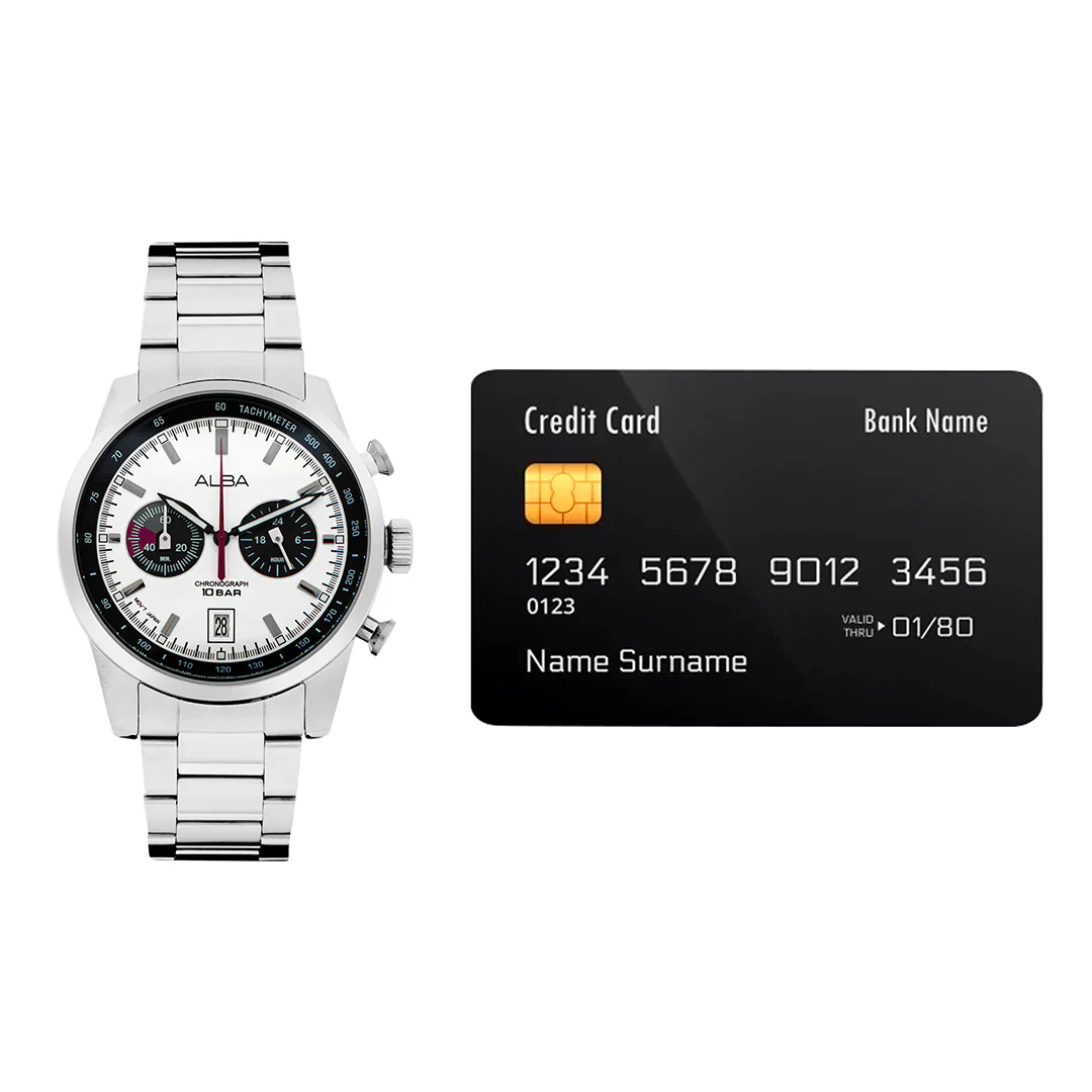 ALBA White + Black Panda Dial Chronograph Men's Watch - A4B009X1 - Image 5