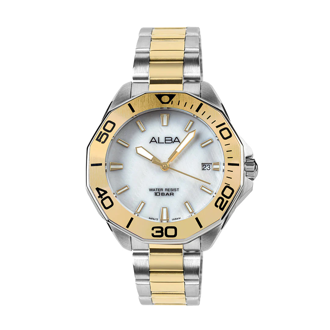 ALBA White Mother of Pearl Watch For Women AG8P21X1