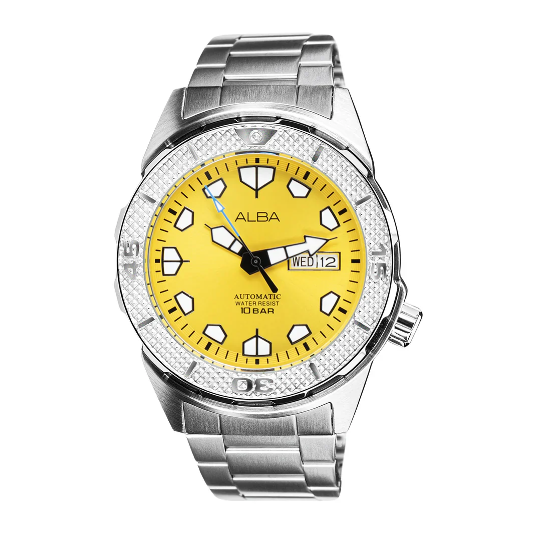 ALBA Mechanical Yellow Dial Automatic Men's Watch - AL4567X1