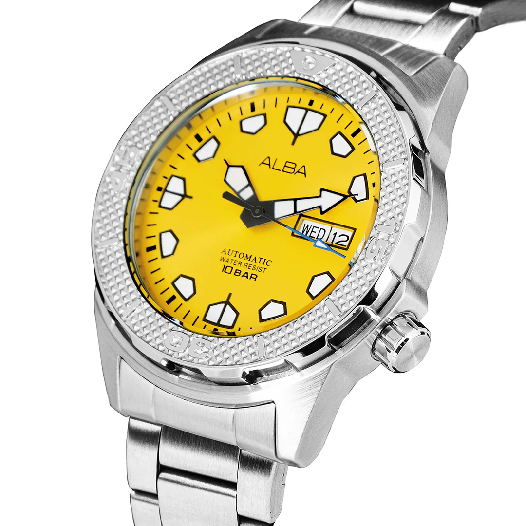 ALBA Mechanical Yellow Dial Automatic Men's Watch - AL4567X1 - Image 2