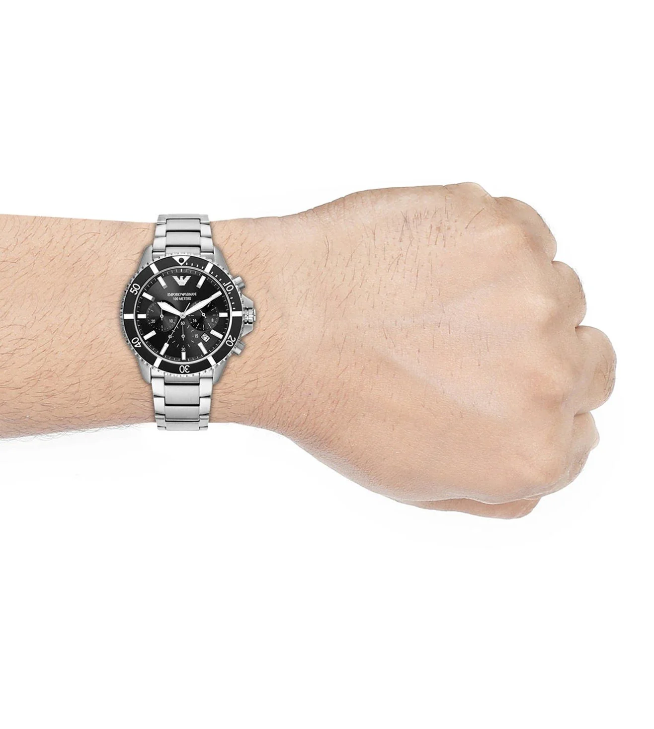 AR11360 EMPORIO ARMANI | Round Black Dial Chronograph Watch (Men) - Image 5