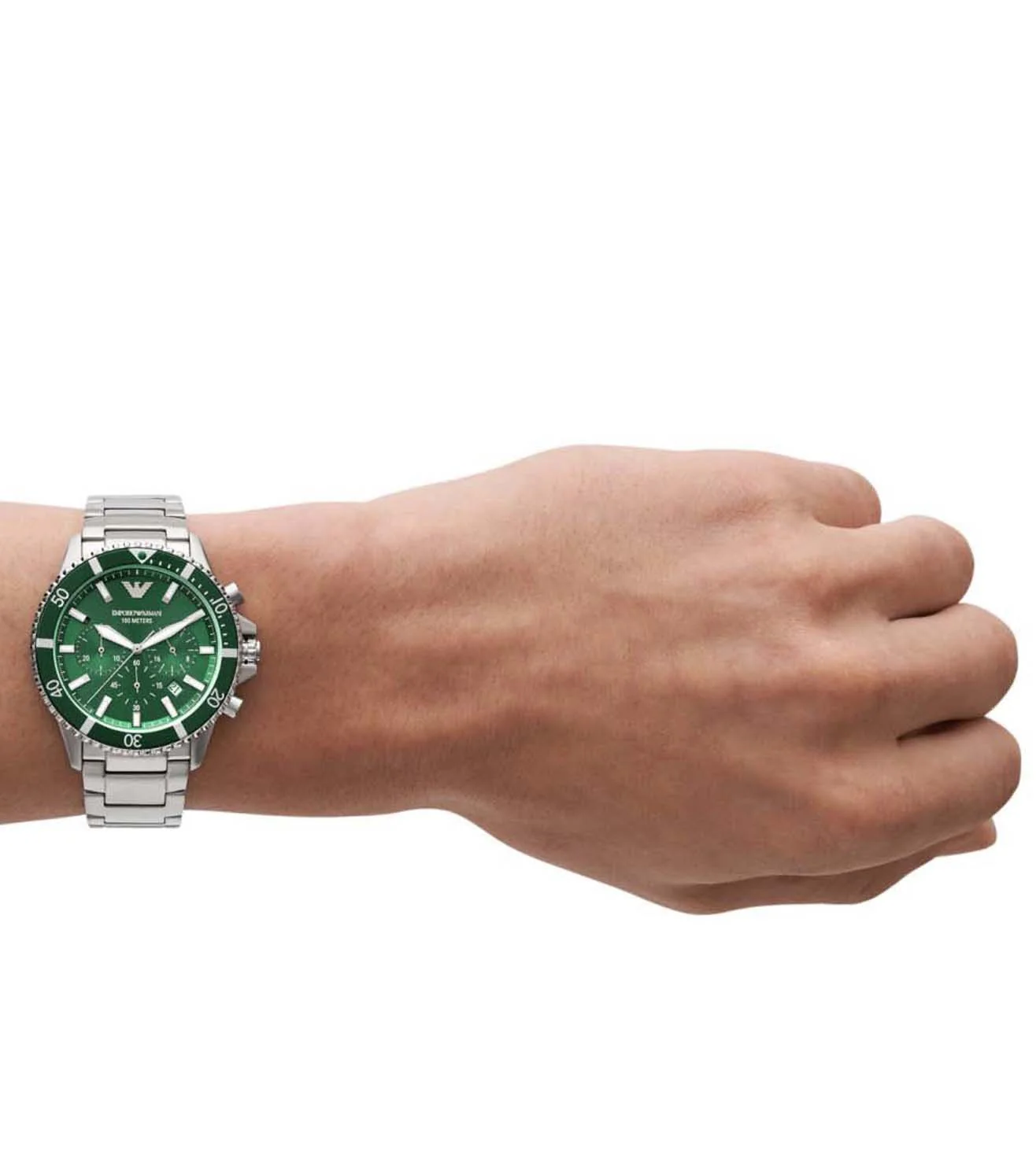 AR11500 Emporio Armani | Round Green Dial Multifunction Watch (Men) - Image 7