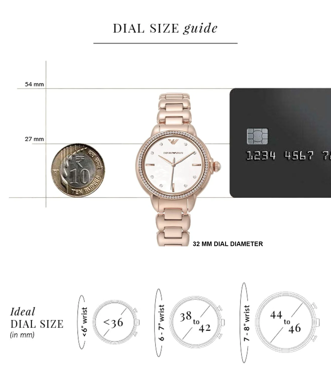 AR11523 Emporio Armani | Round White Dial Analog Watch (Women) - Image 5