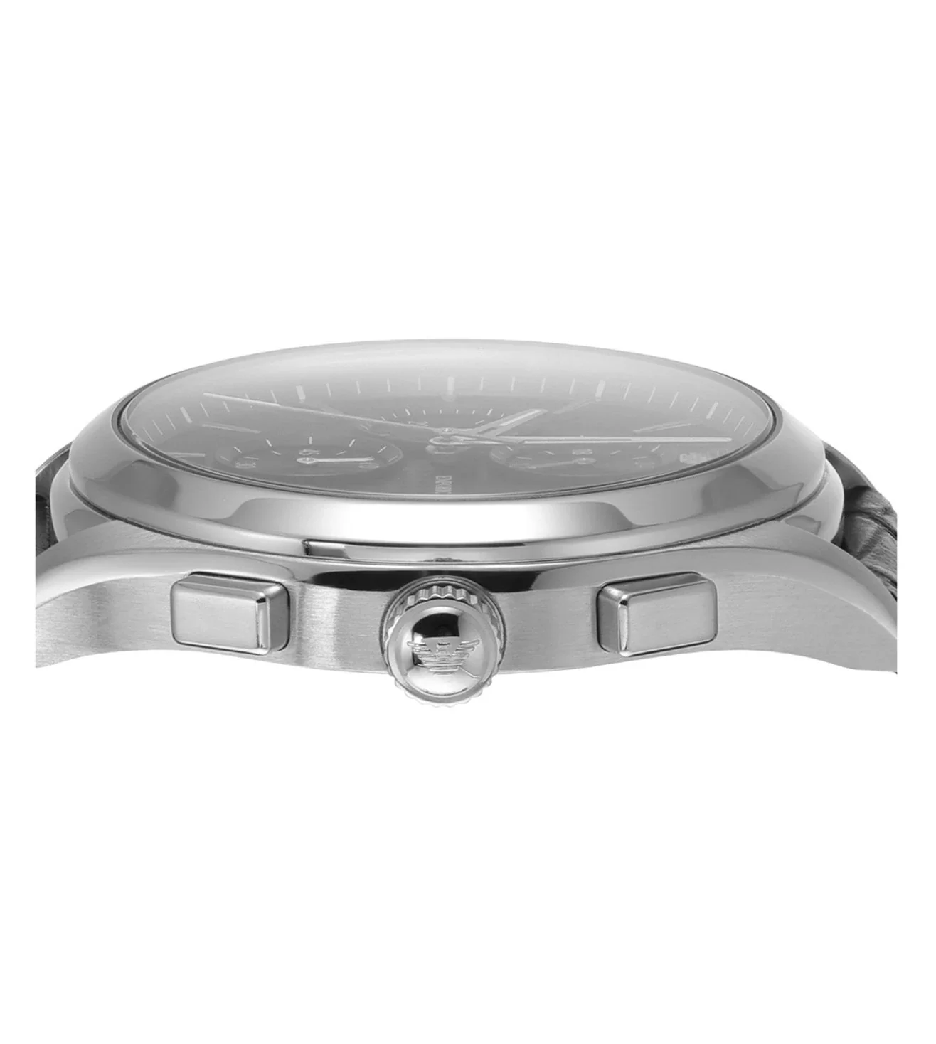 AR11530 Emporio Armani | Black Dial Leather Strap Chrono Watch (Men) - Image 3