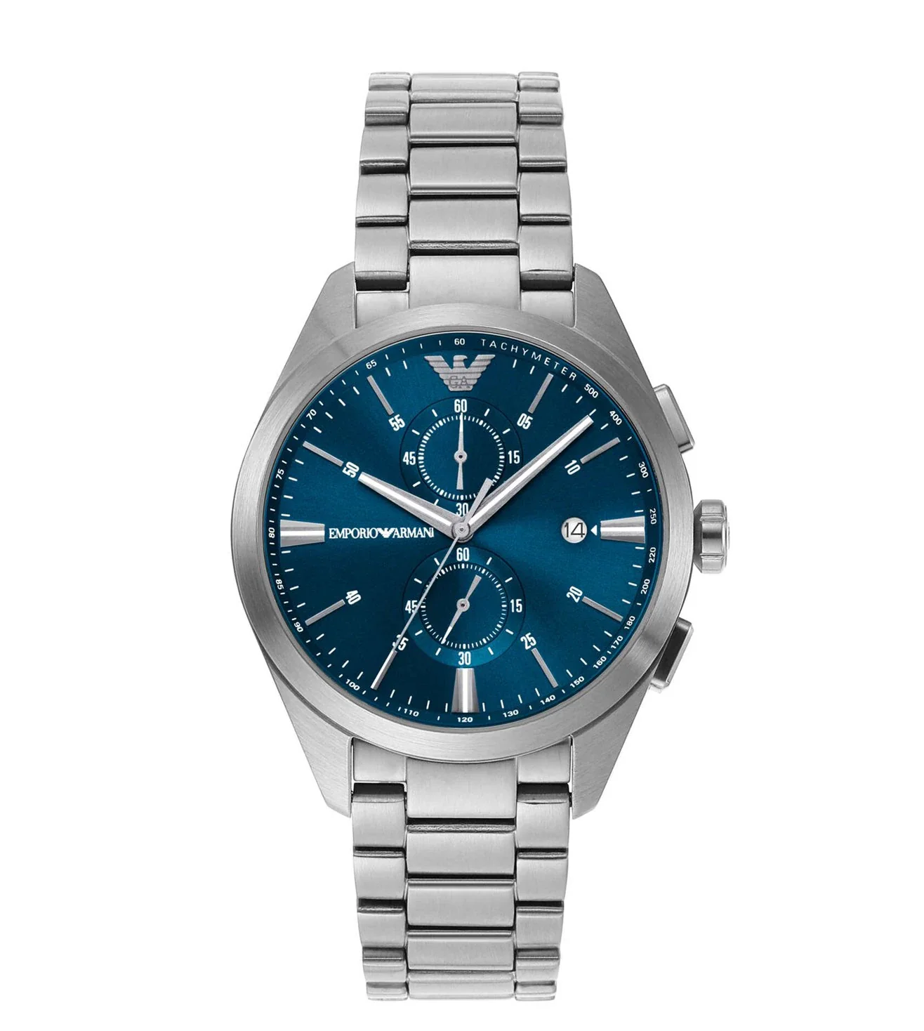 AR11541 Emporio Armani | Renato Blue Round Dial Chronograph Watch (Men)